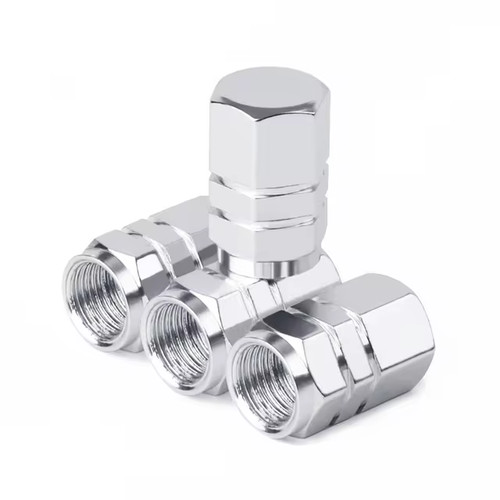 Valve dust caps - caps, silver