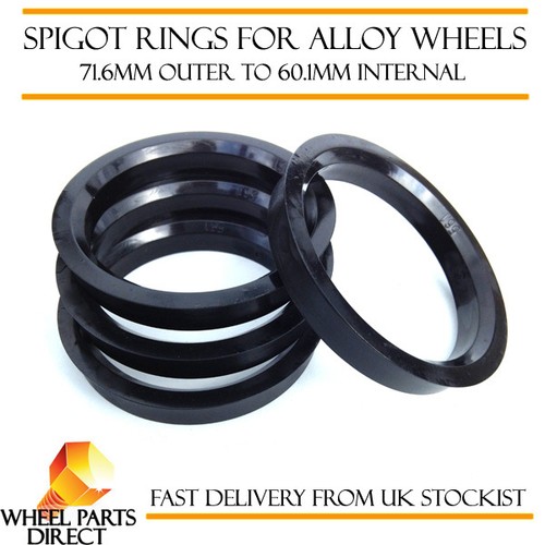 Spigot rings 6mm to - (4), 71.6mm