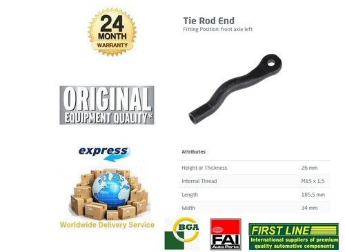 Left track rod - end, tie