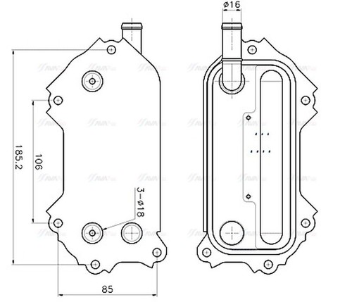 Ava oil cooler - oil, for